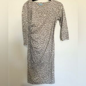 J. McLaughlin Sheath Dress Dark Grey Size XS fitted modest office